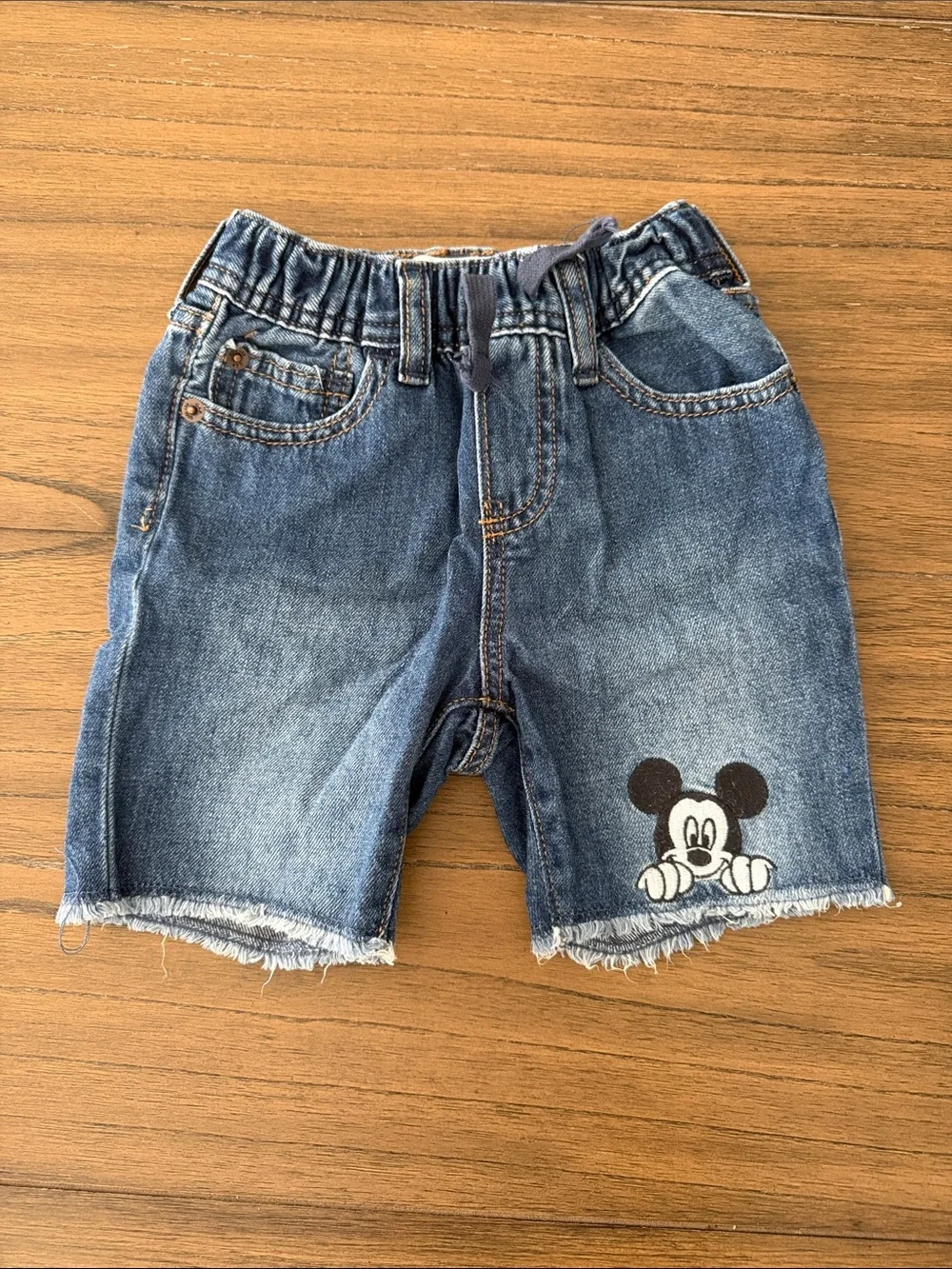 Baby Gap - Mickey Mouse Blue Denim Kids Shorts